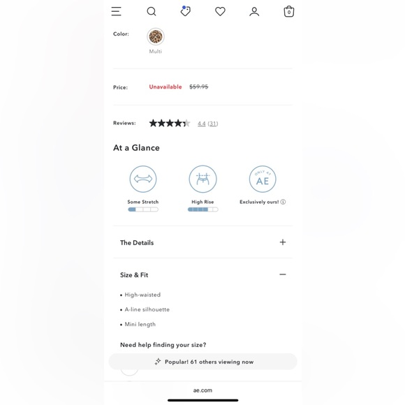 American Eagle Outfitters Leopard Print skort/skirt - Picture 2 of 5